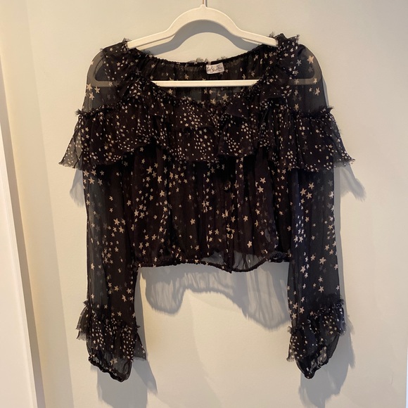 LoveShackFancy sheer star blouse - Picture 3 of 8